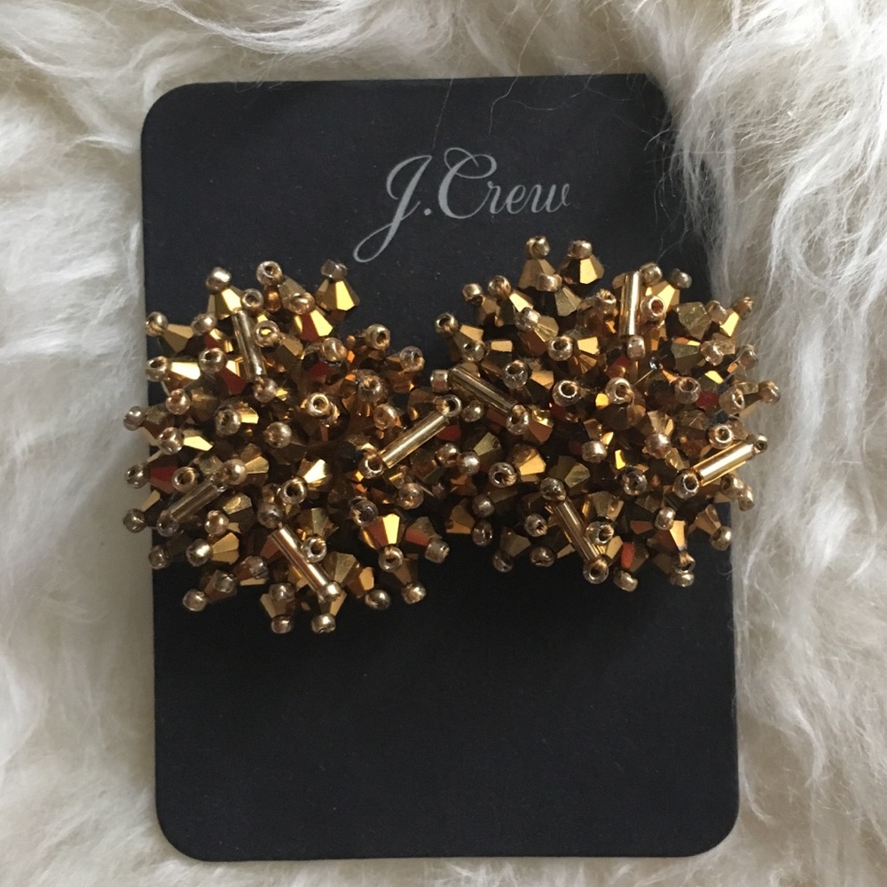 J. Crew bronze beaded earrings
